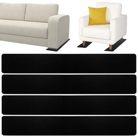 ZEAYEA 4 Pack Anti-Slip Furniture Rail Pads for Recliners, Rubber Recliner Chair Floor Protectors, Non Skid Furniture Pads for Hardwood Floors and Carpet, Keeping Sofa Couch and Furniture in Place