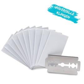 Chinchilla® Razor Blades for Safety Razor | 10 Universal Blades Made of Steel (Rust-Proof) | For All Standard Safety Razors Women & Men | Replacement Blades & Interchangeable Blades | Razor Blades