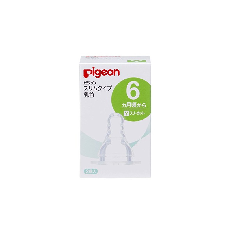 Pigeon 4902508011679 Slim Type Nipple, 6 Months - Y, 2