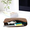 Marc Peter Vintage Darvin Leather Pencil Case with YKK Zip,