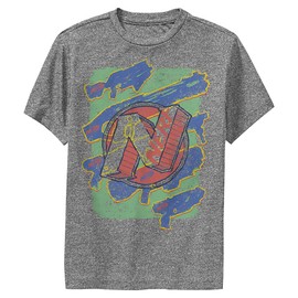 Hasbro Boys Nerf Nerf Scribble Boy's Performance Tee T Shirt, Charcoal Heather, Small US