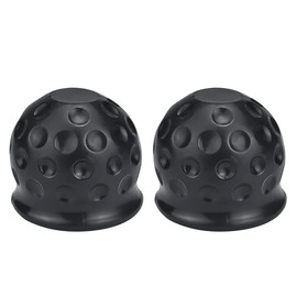 Dingzing 2 PCS Anhängerkupplung Abdeckung Gummi Anhängerkupplung Schutzkappe Kugelkopfkupplungen Schwarz Kugelschutzkappe Anhängerkupplung für PKW, LKW, Nutzfahrzeuge, Anhänger, Schiffe