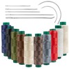 Shelver Waxed Thread with 7 Piece Repair Needle Set, Strong