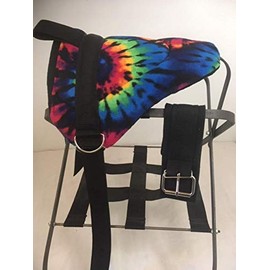 Party Ponies Miniature Horse/SM Pony Childrens Bareback PAD Saddle - Bright, Bright Tye DYE!