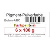 Beton-ABC Pigments, Iron Oxide, 6 Different Shades, 100 g Each