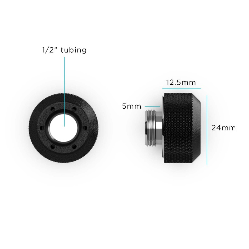 PrimoChill 1/2in. Rigid RevolverSX Series Fitting - 12 pack -