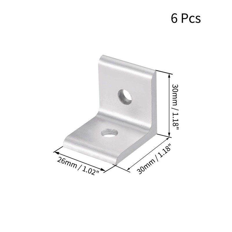 sourcing map Inside Corner Bracket for 3030 Series Aluminum Extrusion