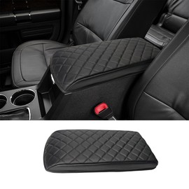 MIDDLERUNNER Center Console Cover Pad Compatible with 2013-2019 Ford Flex, Vegan Leather Armrest Lid Protector Interior Accessories