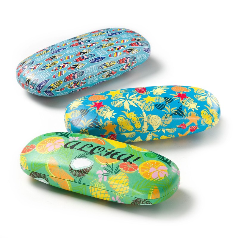 FEFI - Sturdy hard case "Aloha" glasses case with cleaning