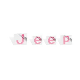 Reflective Concepts Grille Emblem Overlay Decal Sticker fits 2007-2018 Jeep Wrangler JK - (Color: Hot Pink)