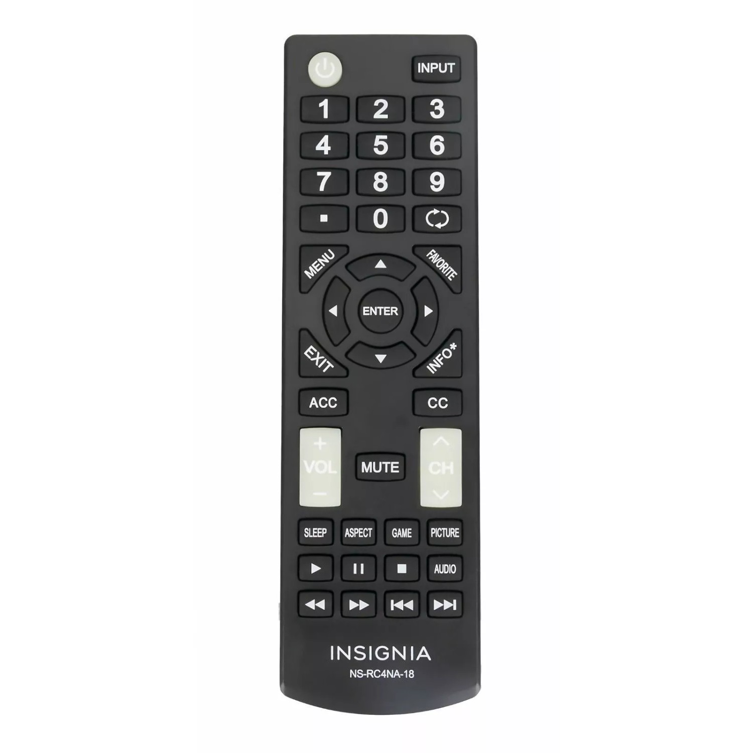 Insignia Genuine Insignia NS-RC4NA-18 NSRC4NA18 Remote control for ...