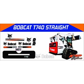 Unbranded BOBCAT T740 Straight Vinyl Decal Set