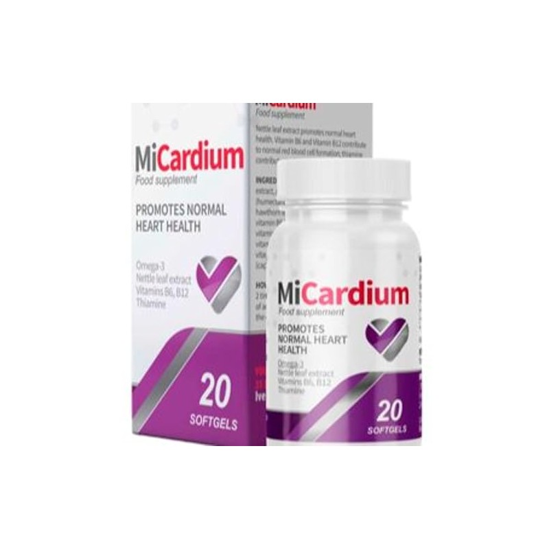 MiCardium 20 Capsules Vitamin B6 Vitamin B12 Supplement
