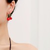 3D Cherry Dangle Earrings vivid Fruit Sweet Jewelry for Women-Stud