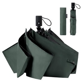 Folding Umbrella, Lightweight, 7.4 oz (210 g), Parasol, One-Touch Automatic Opening/Closing UV Protection, Full Light Blocking, Folding Umbrella, Men's, For Both Rain and Shine, Durable, 6 Ribs, UV