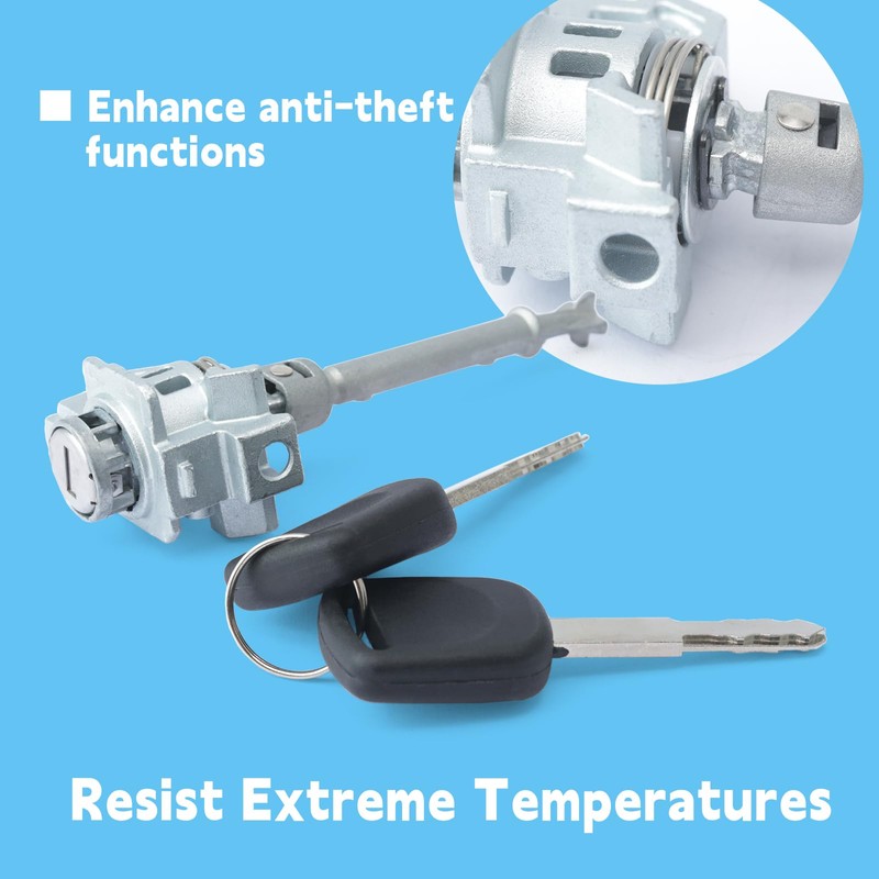 GLOXTED 04921-TVA-A01 Front Left Driver Side Door Lock Cylinder Set