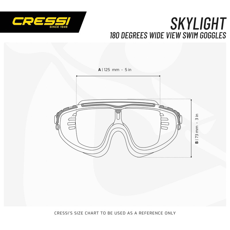 Cressy DE203451 Open Water Swimming Goggles, Unisex, 1-Eye Type, Wide