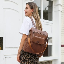 CLUCI Womens Backpack Purse Vegan Leather Convertible Large Travel Fashion Designer Ladies College Shoulder Bags