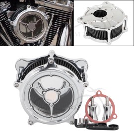 Unbranded CNC Cut Air Cleaner Intake Filter Kit For Harley Touring FLH Trike Dyna Softail