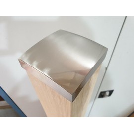 Blueprint Joinery Stair NEWEL POST FLAT CAP BRUSHED 82mm - Contemporary Flat Square Newel Cap to Fit Newel Post of 82x82mm (Full Cap)