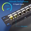 Lysymixs 24 Port RJ45 Patch Panel Cat7 STP Feed Through,