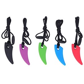 Collar masticable, aliviar ansiedad, collar sensorial seguro para morder 5 piezas for niños autistas adultos estresados terapia oficina hogar uso diario