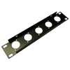 AllMetalParts 1U Half-Rack 5 XLR Hole 9.5" Panel