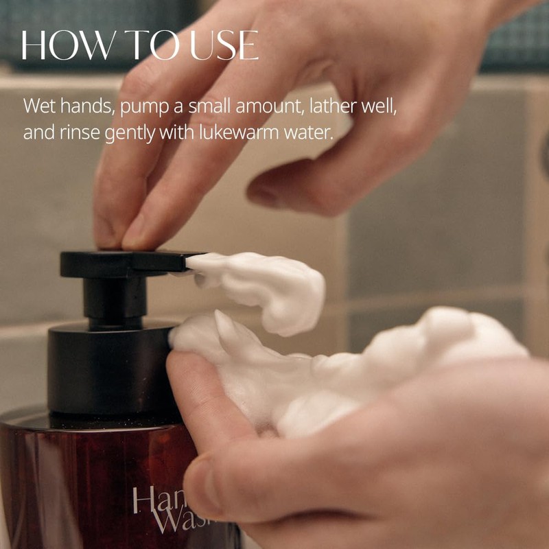 hetras. Perfume Bubble Hand Wash with Pump Dispenser 17.4 fl