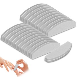 Nail Buffer, 20 Pcs Nail Files Buffing Block Half Moon Buffer Sanding Block Nail File Sanding Blocks for Acrylic and Gel Nails Sanding Smoothing Shaping Buffing, Home Or Salon Use, 100/180 Grit
