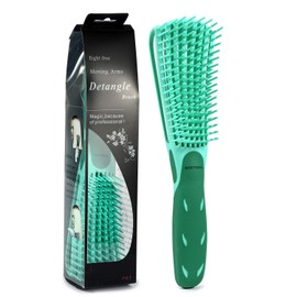 BESTOOL Detangling Brush for Black Natural Hair, Detangler Brush for Natural Black Hair Curly Hair Afro 3/4abc Texture, Faster n Easier Detangle Wet or Dry Hair with No Pain (Green)
