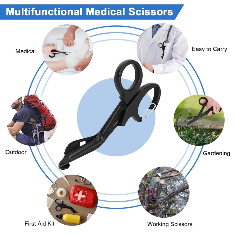 Awaiymi 6 In 1 Multi-function Trauma Shears With Holster, Stainless