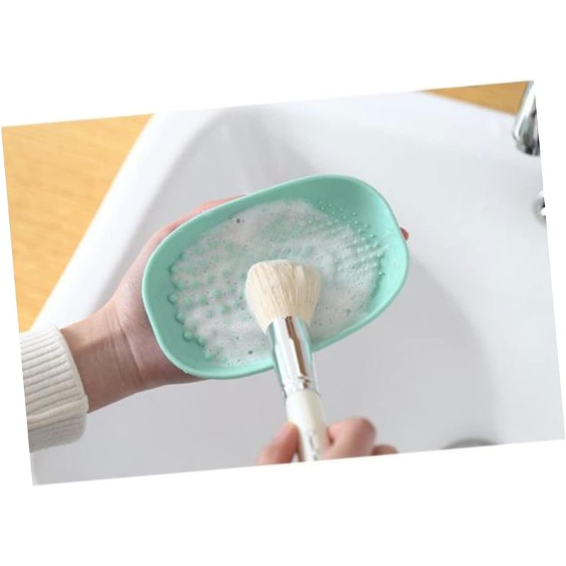 DOITOOL Limpia Brochas de Maquillaje de Silicona Verde Placa de