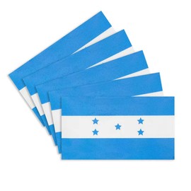 CANTENDO 5Pcs Honduras Flag Decal Sticker - Hondurans Flags Reflective Vinyl Car Stickers - for Car Window Bumper Waterproof Sticker (2.5 x 4.5 Inch)