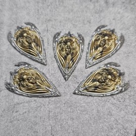 MuseBrickArts 5pack Azeroth Knight Shield Gold Blocks Accessories for Minifigs c8f035 lion