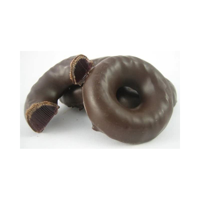 Bayside Candy Chocolate Raspberry Rings - Dark Chocolate Covered Raspberry
