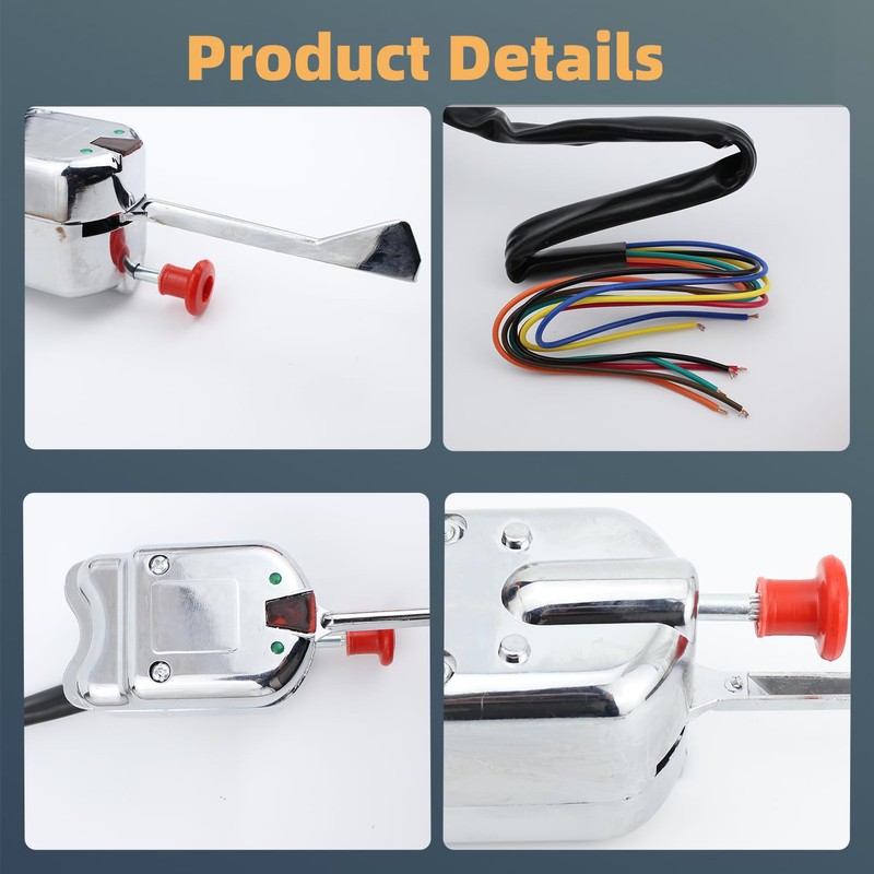 Narcilors Universal Turn Signal Switch 12V 7 Wires with Mounting