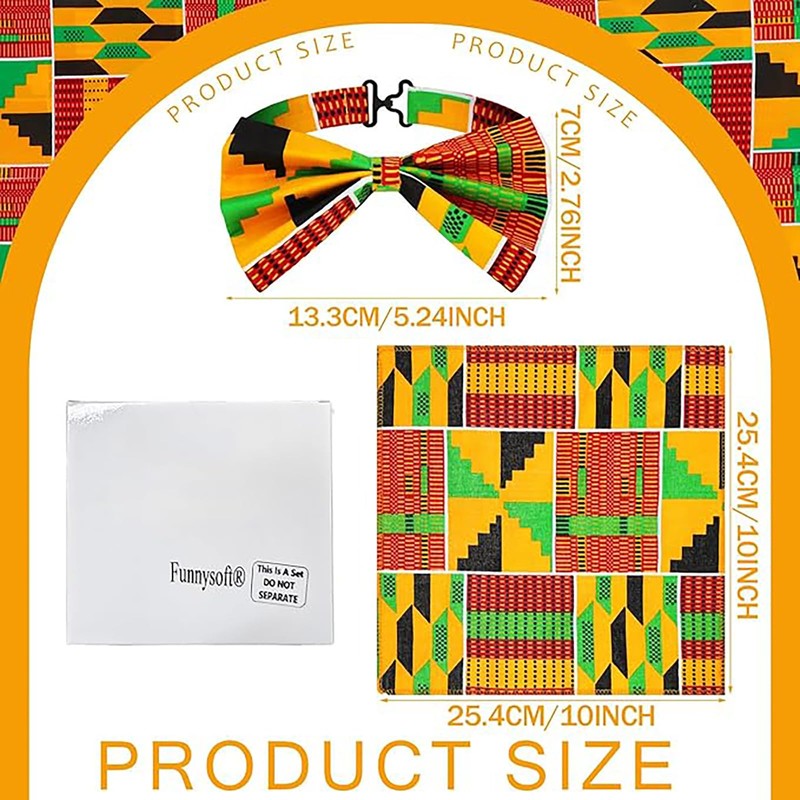 Kente nyama African Print Cloth Tie Sets Kente Bow Tie