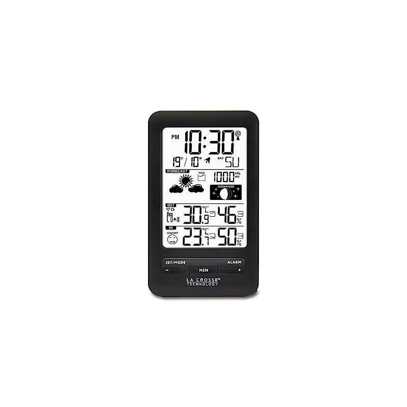 La Crosse Technology Weather Station with Moon Phases WS6210 Black