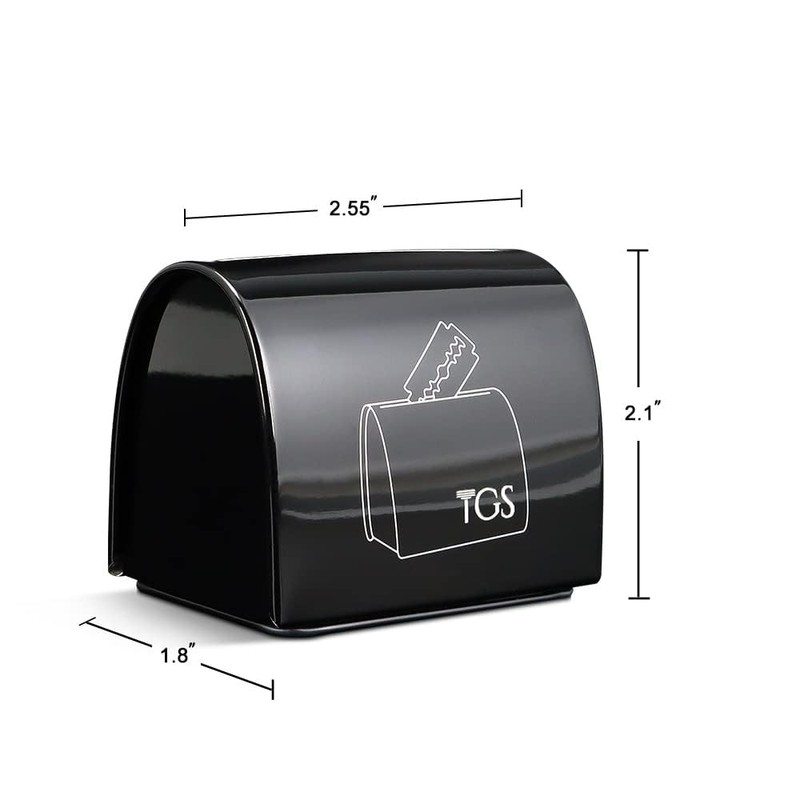 THE GROOMING SOCIETY Razor Blade Storage Bank & Disposal Case,