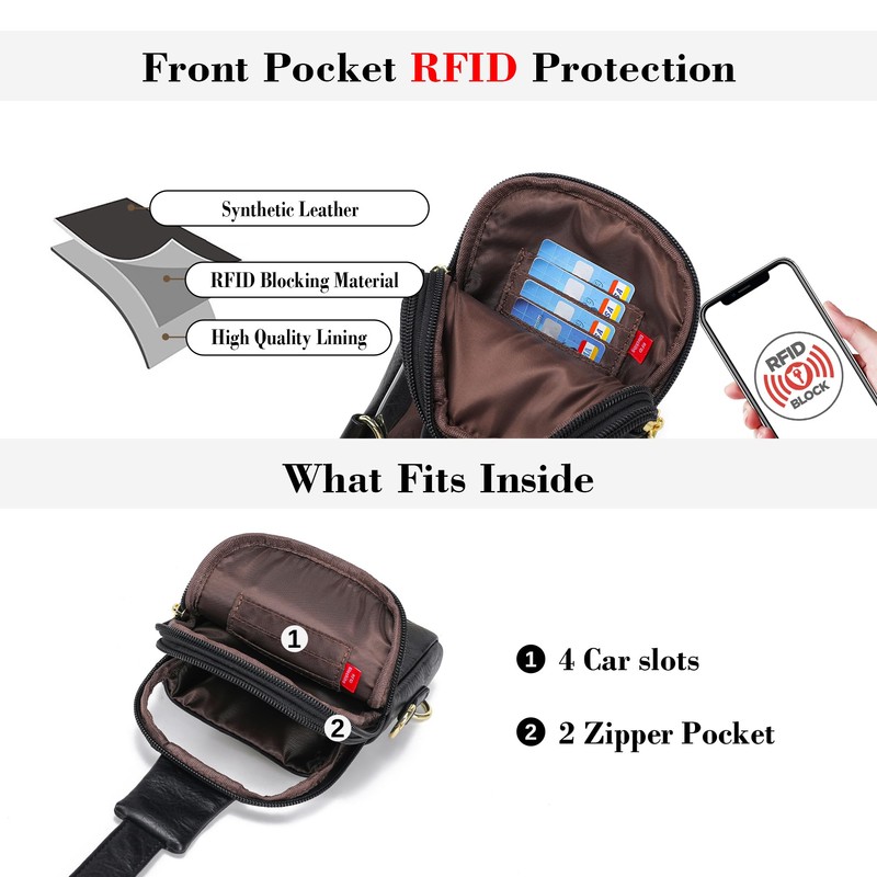 INICAT Sling Bag for Women Touchscreen Small Crossbody Cell Phone