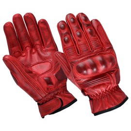 Classic Leather Motorcycle Gloves Men - Biker Gloves Made of Genuine Cowhide Leather - Cafe Racer Vintage Style, Biker Motorcycle Gloves Men