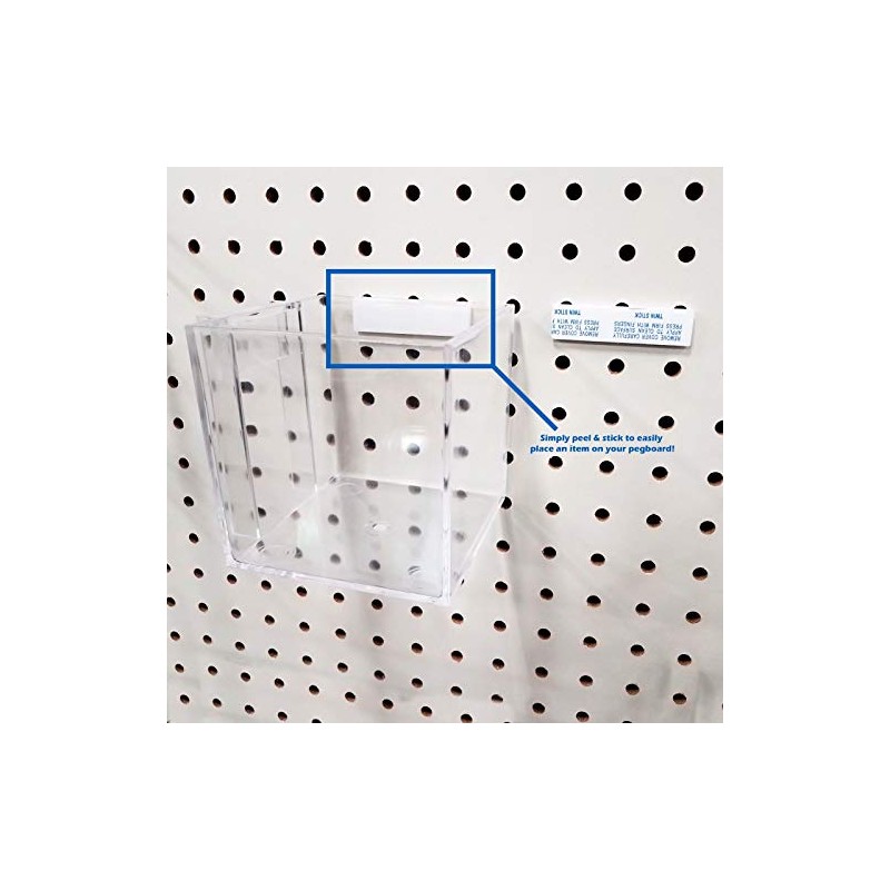 Adhesive Pegboard & Slatwall Mounting Adapter, Stick on Back Plate,