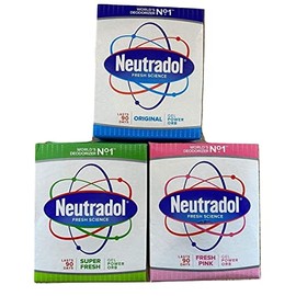 Neutradol Gel Power Orbs x 3 Orbs. 1x Super Fresh, 1x Fresh Pink, 1x Original for Clean, Fresh Air at Home and at Work