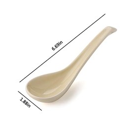 Asian Soup Spoons Chinese Ceramic Soup Spoon Set of 4 Porcelain Ramen Soup Spoons Dinner Spoons for Dumpling Ramen Cereal Appetizer Noodles Udon Pho (Style 2#)