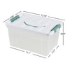 Qskely 6-Pack Clear Latch Storage Box, 14 L Plastic Storage