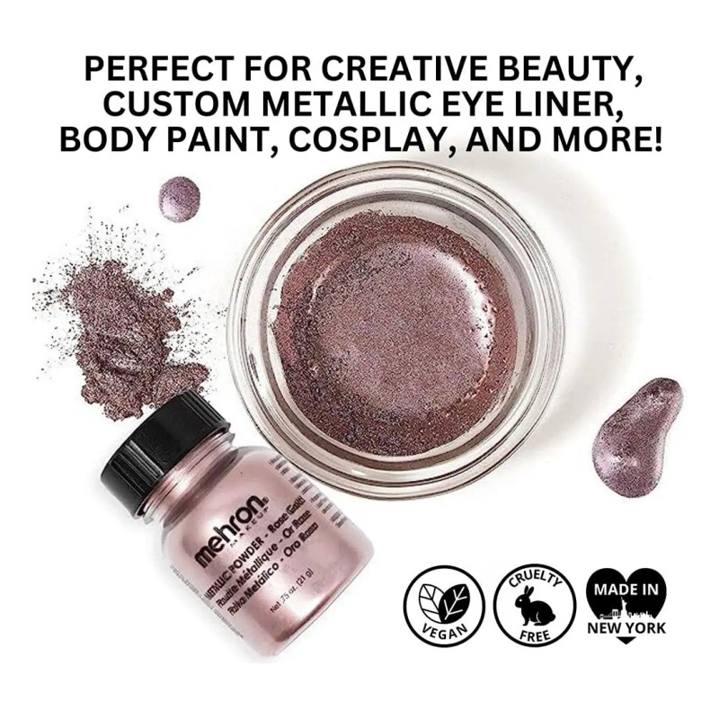 Mehron Polvo Metalico Maquillaje Profesional Facial Corporal