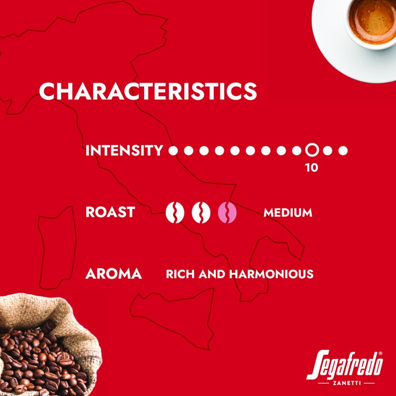Segafredo Zanetti - 100 Nespresso® * Compatible Capsules, Classico Coffee,