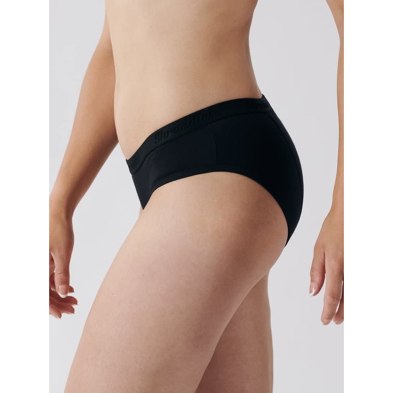 Shreddies Women's Fart Deodorizing Pants, Regular Panties, Black