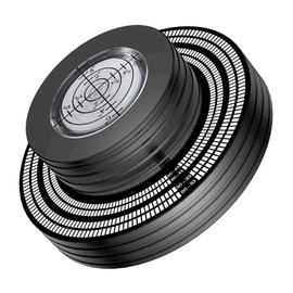Tertullus Vinyl Record Weight 280G Black Vinyl Record Disc Stabiliser Turntable Level Aluminium Vinyl Clamp Phono Weight LP Record Puck for Phonograph Turntable