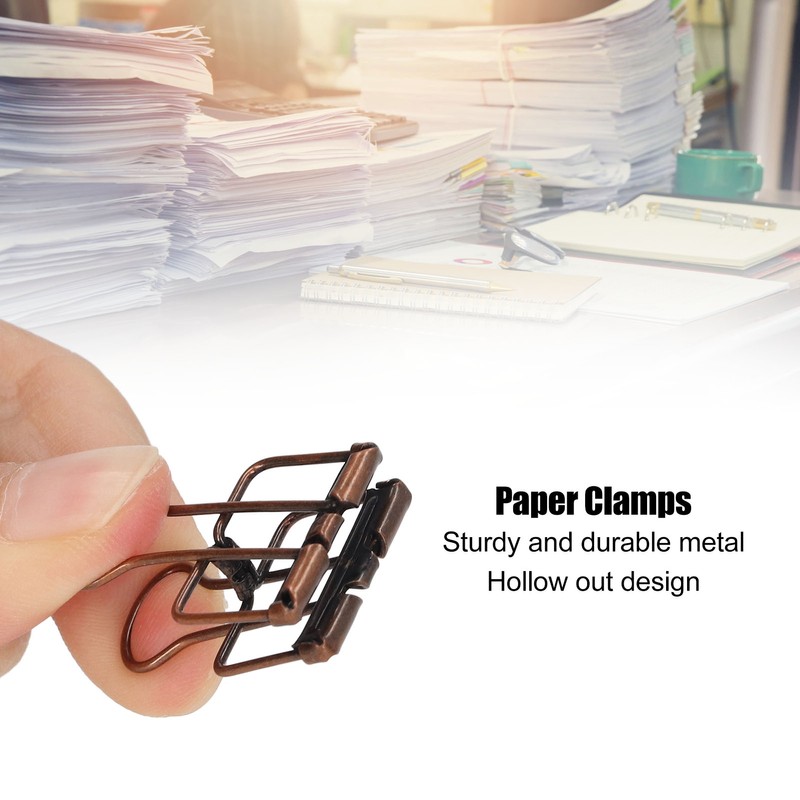 80Pcs Hollow Binder Clips 0.7in Sturdy Metal Hollow Out Strong